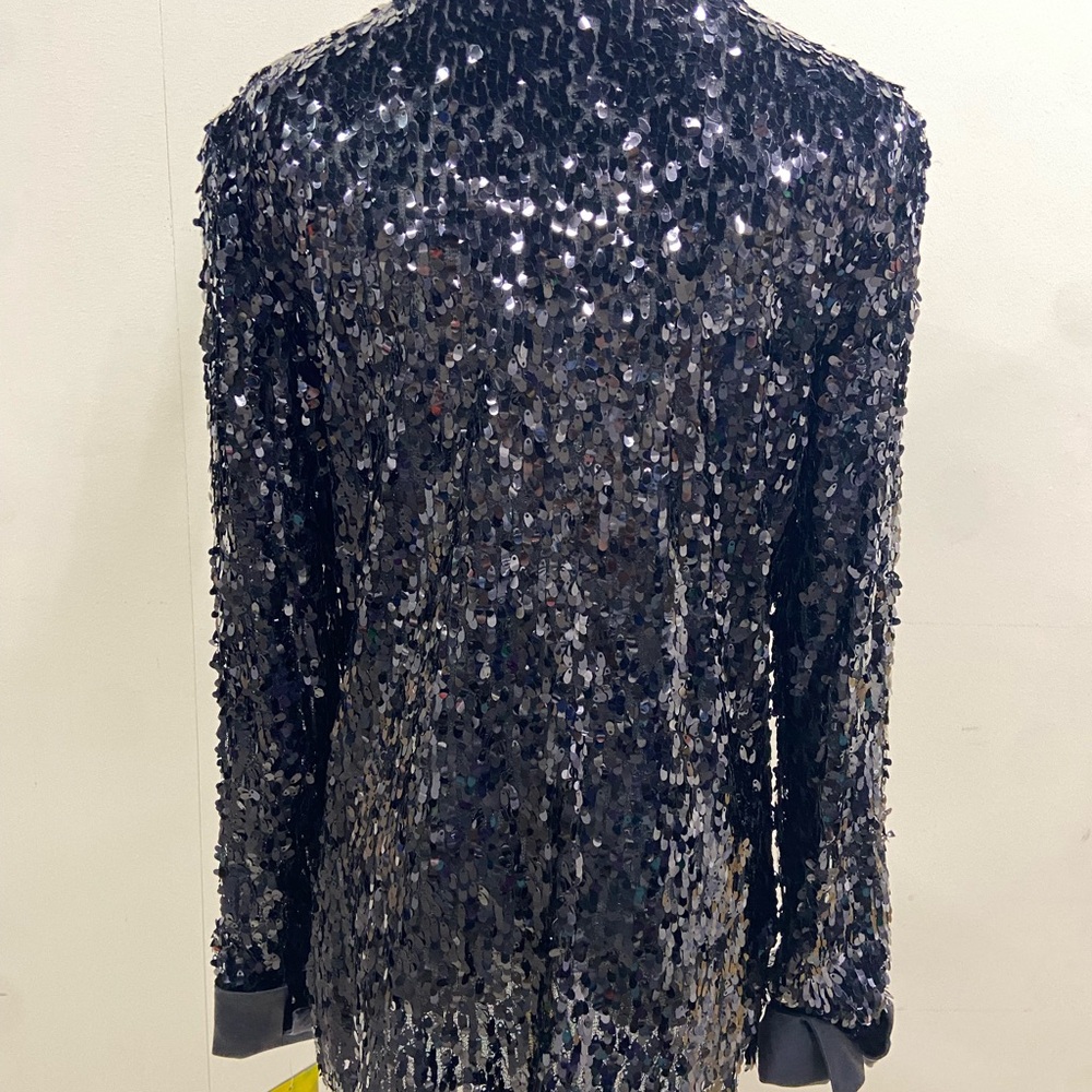 NWT Sequins Black Shirt Size 10 - Picture 4 of 5